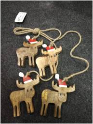 Non Polished Wooden Reindeer, for Decoration, Feature : Nice Shape