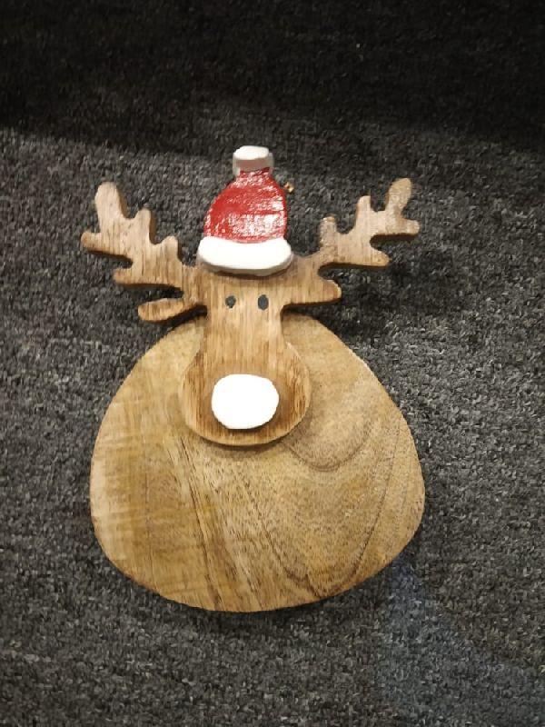 Non Polished Wooden Reindeer Face, for Decoration, Feature : Nice Shape, Light Weight