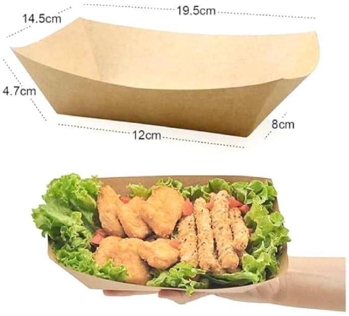 Brown Paper Food Boat Tray