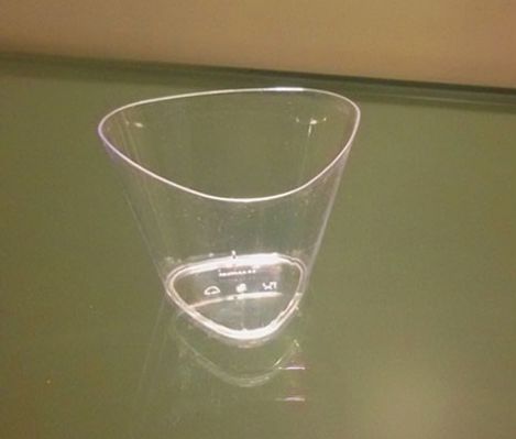 Plain Triangle Plastic Mousse Cup