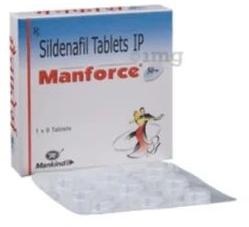 Manforce 50mg Tablets, Packaging Type : Box