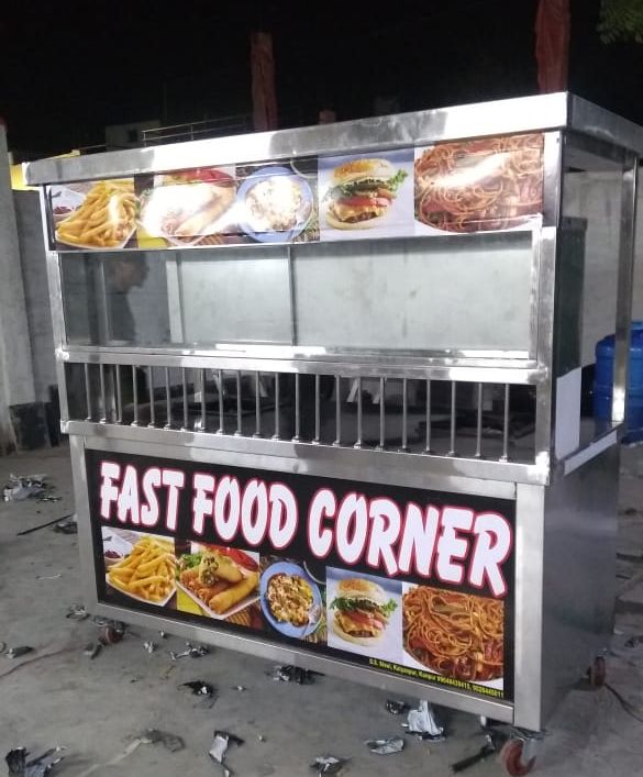 Rectangular Stainless Steel Fast Food Counter, Capacity : 10-100kg