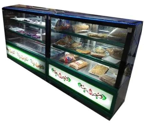 Rectangular Glass Refrigerator Display Counter, for Displaying, Feature : Fine Finishing, Good Quality