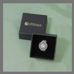 Dibiaa Cardboard Black Ring Box, Size : Standard