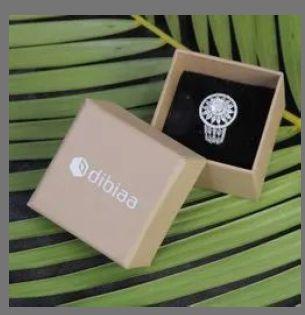 Dibiaa Cardboard Brown Ring Box, Size : Standard