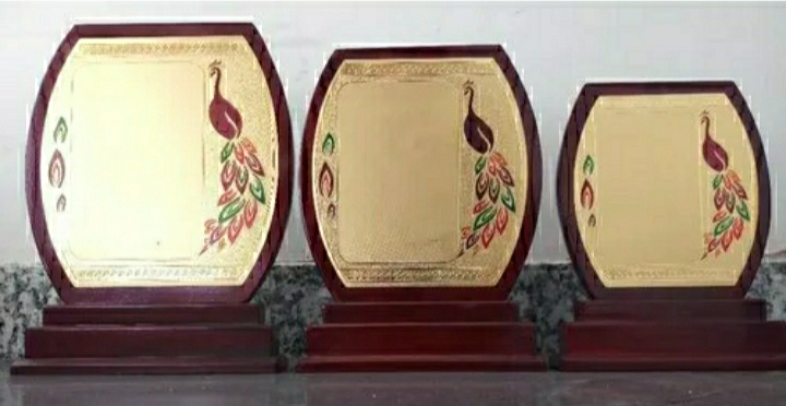 Wooden Peacock Trophy