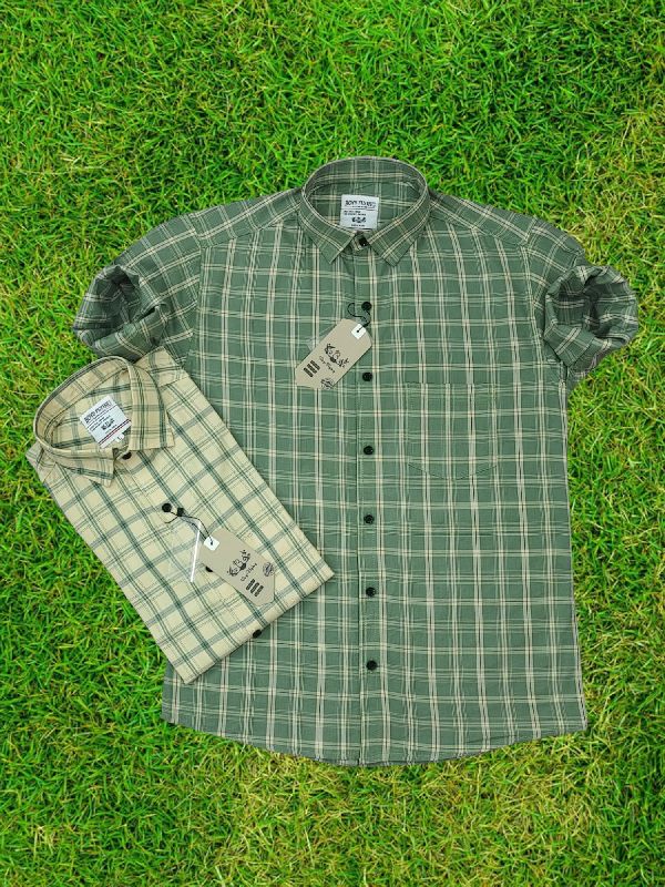 Checked cotton casual shirts, Packaging Size : 8 piece set