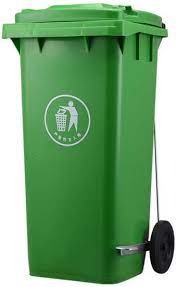 Plastic 55L Wheeled Dustbin, for Outdoor Trash, Size : 15x15x12