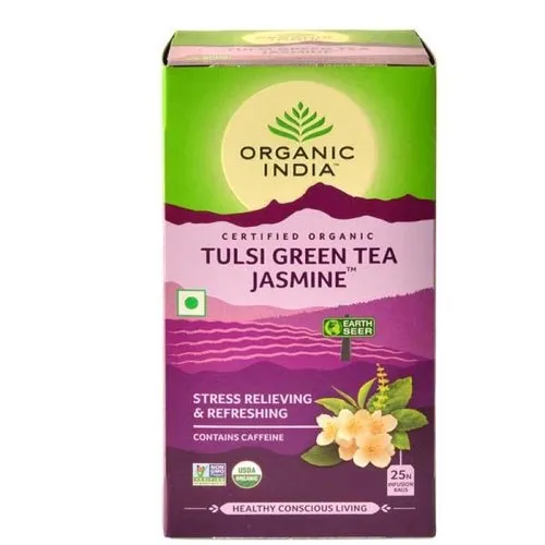 Organic India Green Tea, Packaging Size : 25 Pcs, Form : Leaves at Rs