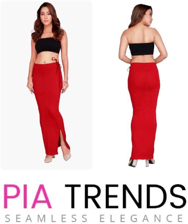 Piatrends Red Color Seamless Drawstring Saree Shapewear