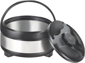 Geenova Round Polished Steel Hot Casserole, for Home, Capacity : 800ml, 1200ml