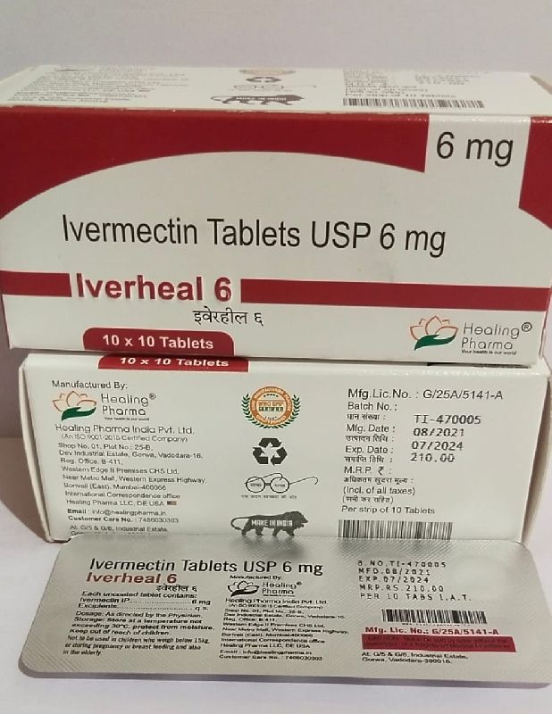Iverheal ivermectin tablet, Packaging Size : 10*10 Box (100 Tablets)