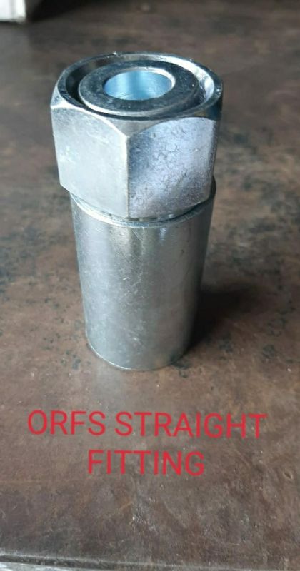 Polished Metal ORFS Straight Fitting