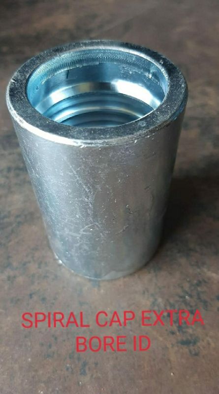 Round Metal Polished Spiral Bore Caps, for Pipe Fittings, Feature : Fine Finished, Good Quality
