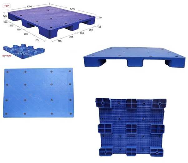 Polished HDPE VIRGIN plastic pallets, for Packaging Use, Industrial Use, Cold Storage, Entry Type : 4-Way