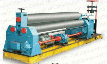 Round Stainless Steel sheet rolling machine, Color : Silver