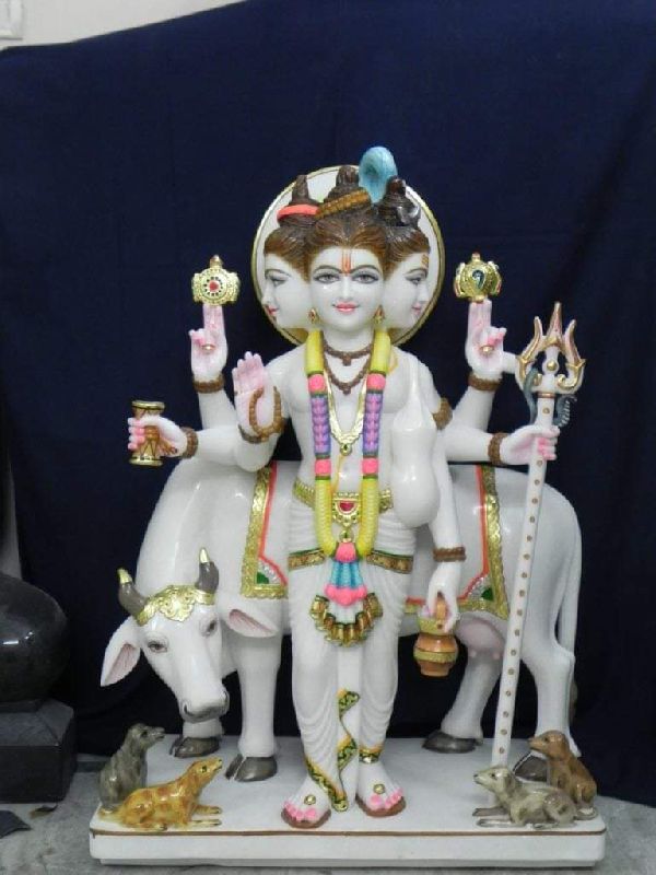 Marble Dattatreya Statue