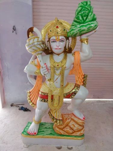 Marble Veer Hanuman Statue