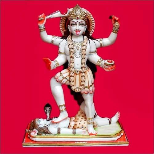 Marble Kali Mata Statue, for Worship, Packaging Type : Wooden Box