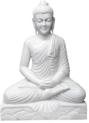 white marble buddha statue
