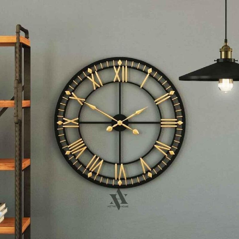 Vintage French Cafe Metal Wall Clock