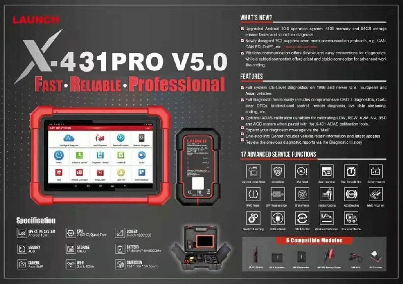launch x431 pro v5 diagnostic car scanner, Condition New Techno