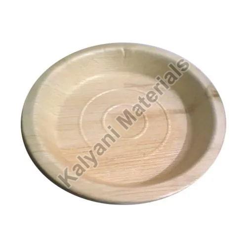 Round 8 inch Areca Leaf Plates, for Serving Food, Pattern : Plain