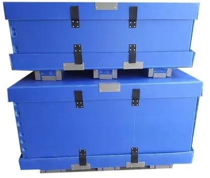 Rectangle PP Pallet Top Lid Foldable Box, for Industrial Use, Pattern : Plain