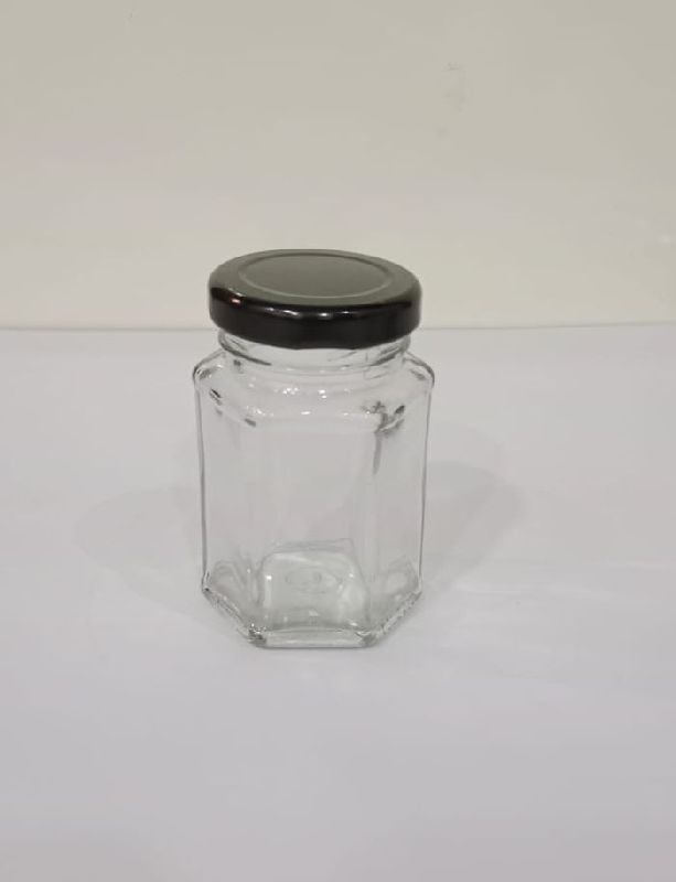 100ml Hexagonal Glass Jar