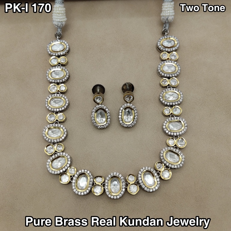 Real Tayaani Kundan Necklace Set, Purity : PURE BRASS