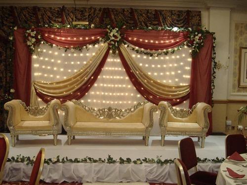 Plain Designer Wedding Backdrop, Size : 8x5feet, 9x10feet