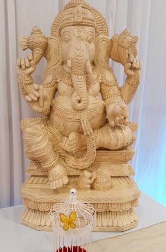 Polished Printed Wedding Decoration Ganesh Statue, Packaging Type : Carton Box