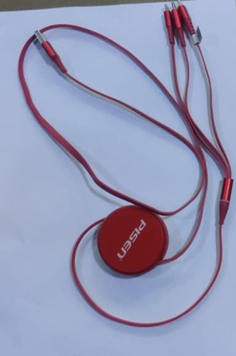 3 In 1 Mobile Data Cable, Color : Red