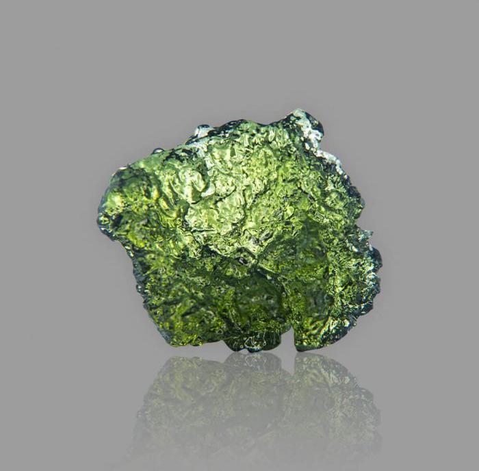 Certified Natural Moldavite Stone, Color : Olive Green