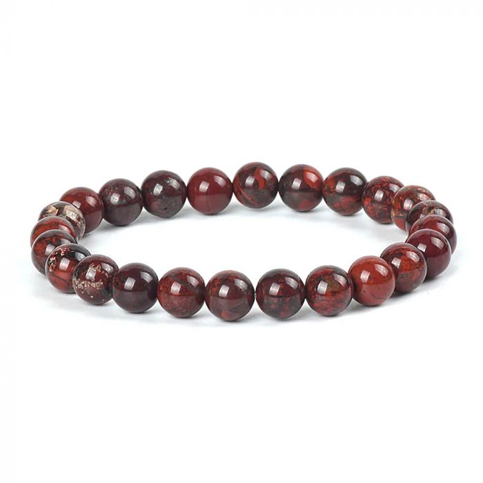 Gemstone Stretchable Bracelet, Color : Red Brown