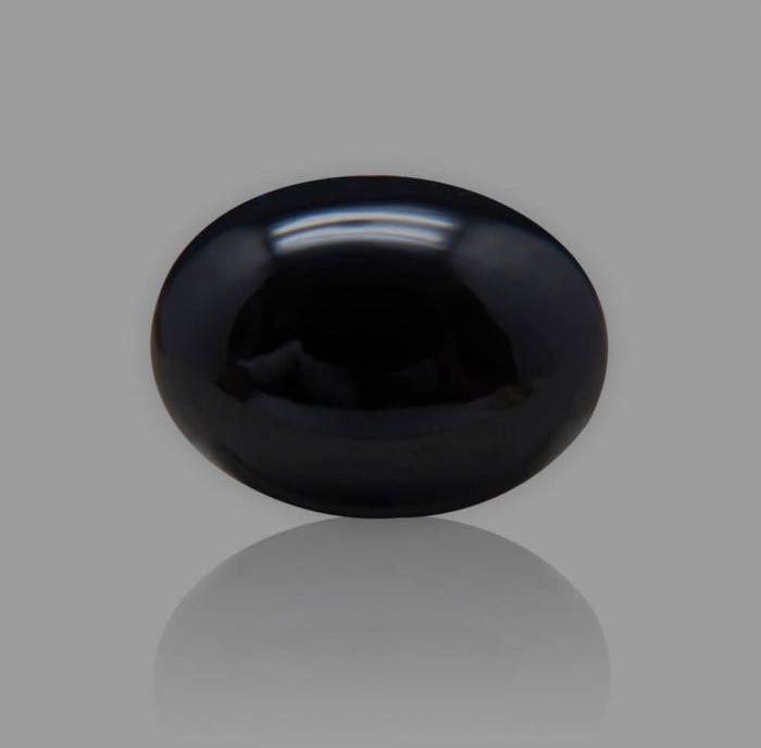 Natural Black Tourmaline Stone, Shape : Oval Cabochon