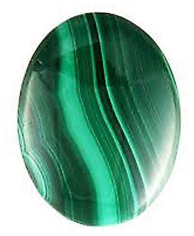 Oval Cabochon Natural Malachite Gemstone, Color : Green