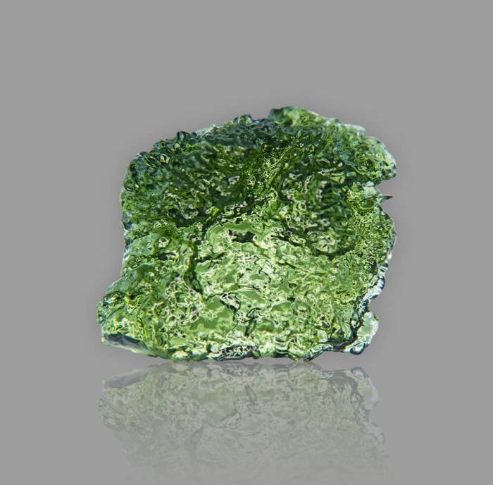 Natural Moldavite Stone, Color : Olive Green