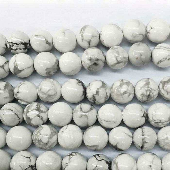 Round Stone Beads, Color : Black White