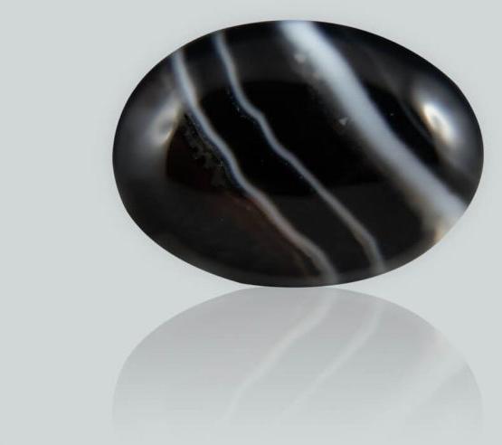 Oval Cabochon Sulemani Hakik Agate Stone, Color : Black White