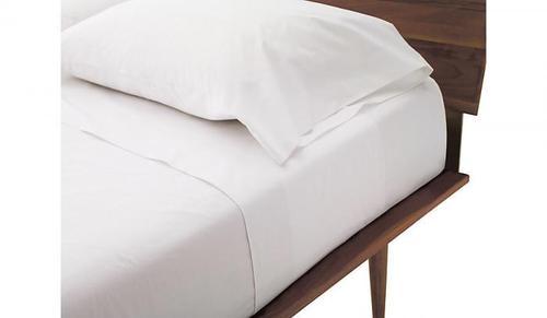 Cotton bed sheet, Color : White