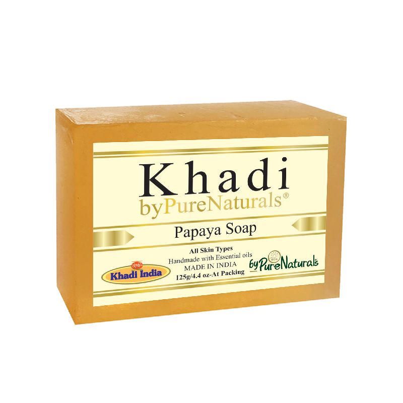 Khadi byPureNaturals Papaya Bathing Body Soap Bar