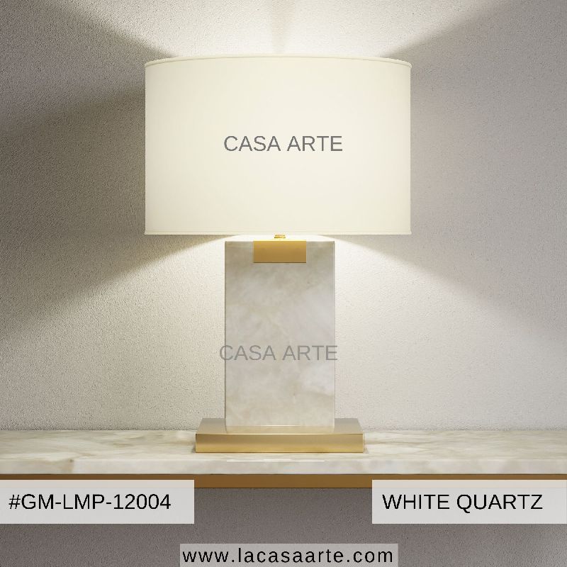 White Quartz Table Lamp