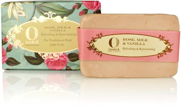 ROSE, MILK AND VANILLA BATHING BAR