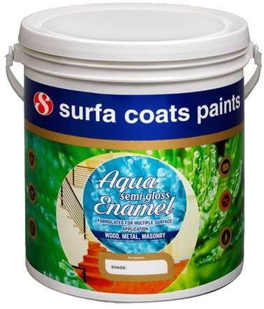 Aqua Semi Gloss Enamel Paint, Packaging Type : Bucket