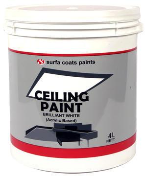 Brilliant White Acrylic Ceiling Paint, for Roller, Packaging Type : Bucket