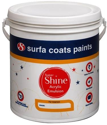 Super Shine Acrylic Emulsion Paint, for Brush, Roller, Spray Gun, Packaging Type : Buckets