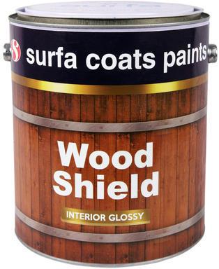 Wood Shield Interior Glossy Paint, for Brush, Packaging Type : Tin