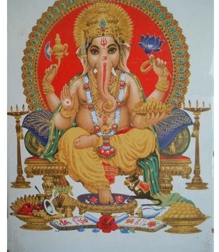 Ganesh God Tiles, Color : white