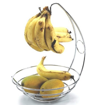 Stainless Steel Banana Stand Basket, Color : Silver